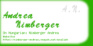 andrea nimberger business card